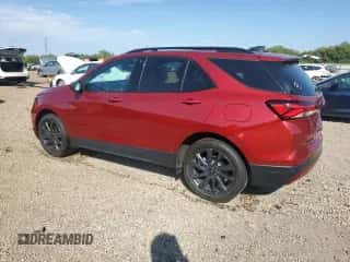 2023 Chevrolet Equinox RS z VIN 3GNAXMEG9PS129412, wystawiony jako Copart lot #70402085 z przebiegiem 20 557 mil mil oraz Szkoda całkowita • Salvage title. Historia ofert i sprzedaży dostępna na DreamBid. Obrazek 2.