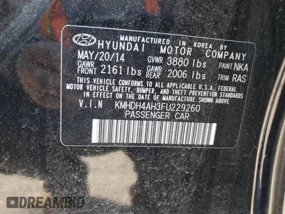 2015 Hyundai Elantra Sport z VIN KMHDH4AH3FU229260, wystawiony jako Copart lot #90291085 z przebiegiem 88 315 mil mil oraz Szkoda całkowita • Salvage title. Historia ofert i sprzedaży dostępna na DreamBid. Obrazek 12.