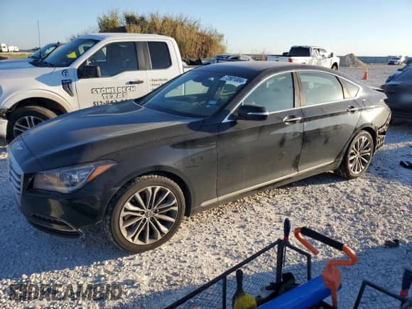 2015 Hyundai Genesis 3.8L z VIN KMHGN4JE4FU034327, wystawiony jako Copart lot #72601004 z przebiegiem 114 532 mil mil oraz Szkoda całkowita • Salvage title. Historia ofert i sprzedaży dostępna na DreamBid. Obrazek 1.