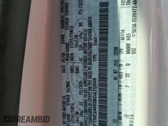 ✅ 2006 Ford Econoline Cargo • VIN: 1FTNE24W26DA70568 • Лот: 68775915. Опубликован ранее на Copart с пробегом Не указан. Бесплатный доступ к архиву аукционных продаж из США и подробный отчёт об истории автомобиля на DreamBid. Изображение 16.