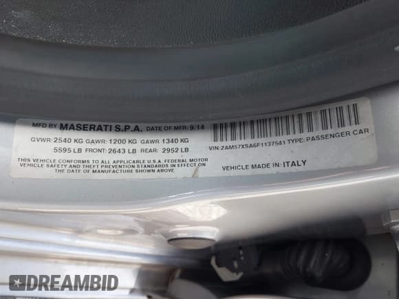 ✅ 2015 Maserati Ghibli • VIN: ZAM57XSA6F1137541 • Lot: 43188318. Wystawiony na IAAI z przebiegiem 87 000 mil. Bezpłatny archiwum sprzedaży aukcyjnych z USA i szczegółowy raport historii pojazdu na DreamBid. Zdjęcie 9.