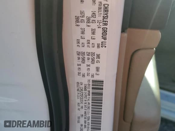 ✅ 2015 Jeep Grand Cherokee Overland • VIN: 1C4RJFCM3FC619141 • Lot: 47982825. Listed on Copart with 117,887 mi. Free auction sales archive from the USA and detailed vehicle history report at DreamBid. Image 13.