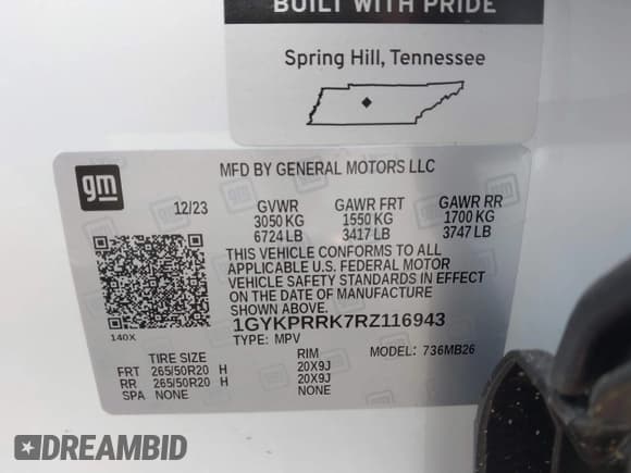 ✅ 2024 Cadillac LYRIQ Luxury • VIN: 1GYKPRRK7RZ116943 • Лот: 41823115. Опубликован ранее на IAAI с пробегом Не указан. Бесплатный доступ к архиву аукционных продаж из США и подробный отчёт об истории автомобиля на DreamBid. Изображение 9.