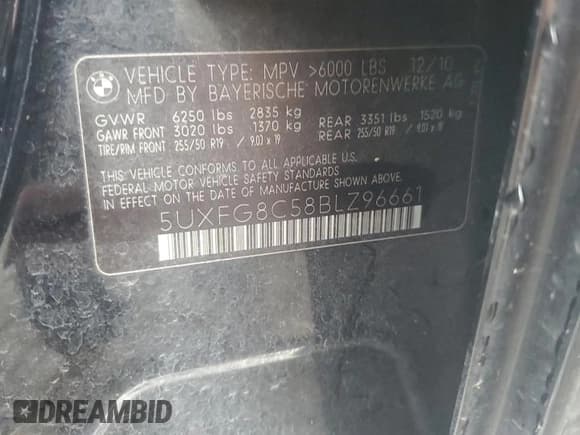 ✅ 2011 BMW X6 50i • VIN: 5UXFG8C58BLZ96661 • Lot: 60905505. Wystawiony na Copart z przebiegiem 182 053 mil. Bezpłatny archiwum sprzedaży aukcyjnych z USA i szczegółowy raport historii pojazdu na DreamBid. Zdjęcie 13.