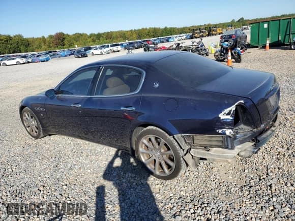 ✅ 2007 Maserati Quattroporte • VIN: ZAMFE39A170030137 • Lot: 82683005. Listed on Copart with 79,701 mi. Free auction sales archive from the USA and detailed vehicle history report at DreamBid. Image 2.