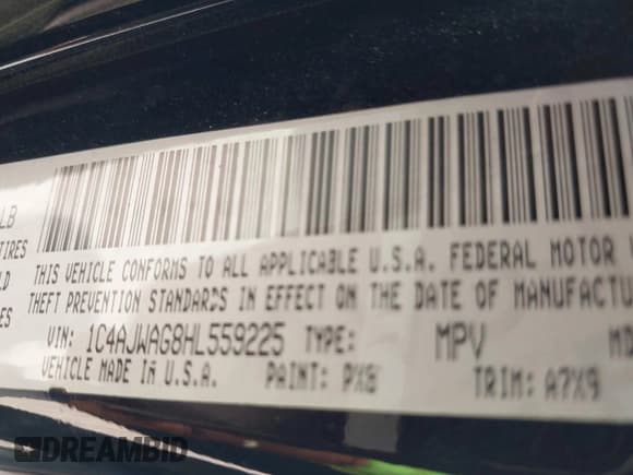 ✅ 2017 Jeep Wrangler Sport • VIN: 1C4AJWAG8HL559225 • Лот: 42479741. Опубликован ранее на IAAI с пробегом 129 933 миль. Бесплатный доступ к архиву аукционных продаж из США и подробный отчёт об истории автомобиля на DreamBid. Изображение 9.