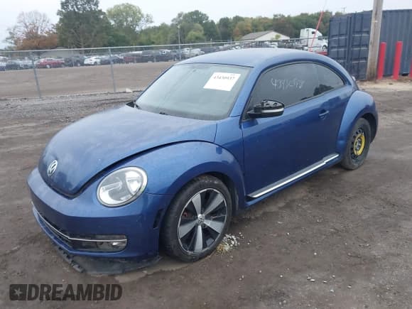 ✅ 2012 Volkswagen Beetle Turbo • VIN: 3VWVA7AT3CM608873 • Lot: 43430937. Listed on IAAI with 75,031 mi. Free auction sales archive from the USA and detailed vehicle history report at DreamBid. Image 2.