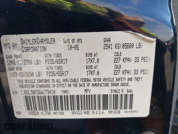 ✅ 2006 Jeep Liberty Limited • VIN: 1J8GL58K56W173410 • Лот: 43011345. Опубликован ранее на IAAI с пробегом 161 000 миль. Бесплатный доступ к архиву аукционных продаж из США и подробный отчёт об истории автомобиля на DreamBid. Изображение 9.