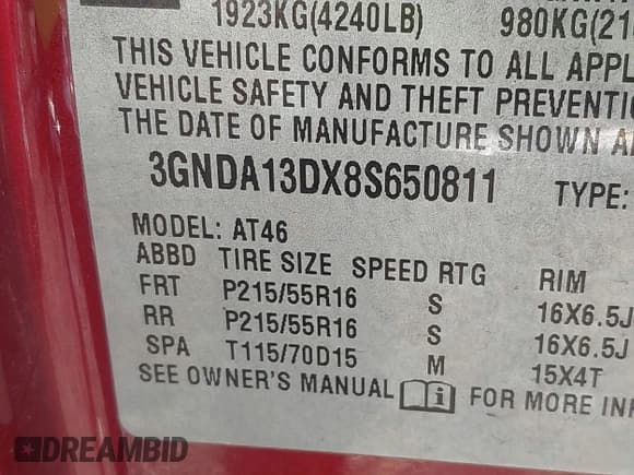 ✅ 2008 Chevrolet HHR LS • VIN: 3GNDA13DX8S650811 • Lot: 43399032. Listed on IAAI with 245,908 mi. Free auction sales archive from the USA and detailed vehicle history report at DreamBid. Image 9.