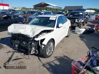 ✅ 2021 Infiniti Q50 Luxe • VIN: JN1EV7BR6MM752301 • Lot: 43406445. Listed on IAAI with 44,965 mi. Free auction sales archive from the USA and detailed vehicle history report at DreamBid. Image 2.