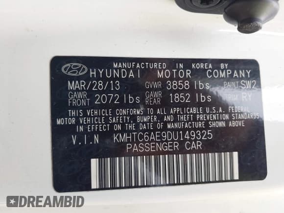 ✅ 2013 Hyundai Veloster Turbo • VIN: KMHTC6AE9DU149325 • Lot: 42869183. Wystawiony na IAAI z przebiegiem 66 902 mil. Bezpłatny archiwum sprzedaży aukcyjnych z USA i szczegółowy raport historii pojazdu na DreamBid. Zdjęcie 9.