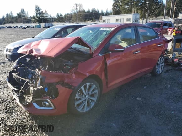 ✅ 2022 Hyundai Accent Limited • VIN: 3KPC34A64NE157267 • Лот: 84203064. Опубликован ранее на Copart с пробегом 37 075 миль. Бесплатный доступ к архиву аукционных продаж из США и подробный отчёт об истории автомобиля на DreamBid. Изображение 1.