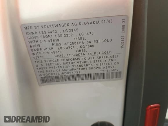 ✅ 2008 Volkswagen Touareg • VIN: WVGCB77L18D054732 • Lot: 53605875. Wystawiony na Copart z przebiegiem 153 350 mil. Bezpłatny archiwum sprzedaży aukcyjnych z USA i szczegółowy raport historii pojazdu na DreamBid. Zdjęcie 13.