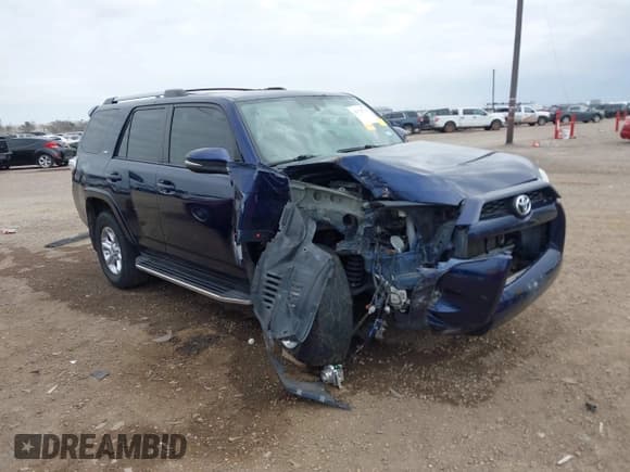 ✅ 2019 Toyota 4Runner SR5 • VIN: JTEBU5JR3K5722863 • Lot: 41578713. Listed on IAAI with 109,723 mi. Free auction sales archive from the USA and detailed vehicle history report at DreamBid. Image 1.