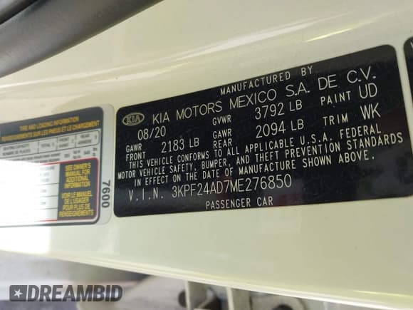 ✅ 2021 Kia Forte LXS • VIN: 3KPF24AD7ME276850 • Lot: 43154235. Wystawiony na IAAI z przebiegiem 95 498 mil. Bezpłatny archiwum sprzedaży aukcyjnych z USA i szczegółowy raport historii pojazdu na DreamBid. Zdjęcie 9.