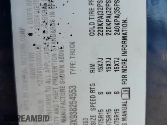 ✅ 2003 Chevrolet S-10 LS • VIN: 1GCDT19X938254553 • Лот: 88268825. Опубликован ранее на Copart с пробегом 175 088 миль. Бесплатный доступ к архиву аукционных продаж из США и подробный отчёт об истории автомобиля на DreamBid. Изображение 12.