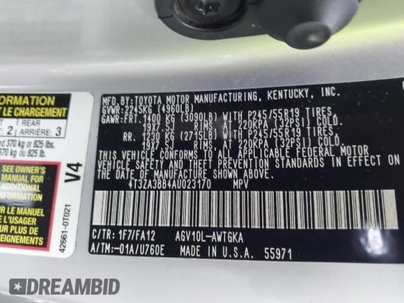 ✅ 2010 Toyota Venza • VIN: 4T3ZA3BB4AU023170 • Lot: 43510611. Wystawiony na IAAI z przebiegiem 213 536 mil. Bezpłatny archiwum sprzedaży aukcyjnych z USA i szczegółowy raport historii pojazdu na DreamBid. Zdjęcie 9.