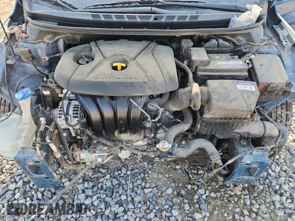 2014 Hyundai Elantra SE with VIN KMHDH4AE4EU212360, listed as a Copart auction lot 63861695 with 75,956 mi miles and Salvage title. Bid and sale history available at DreamBid. Image 11.