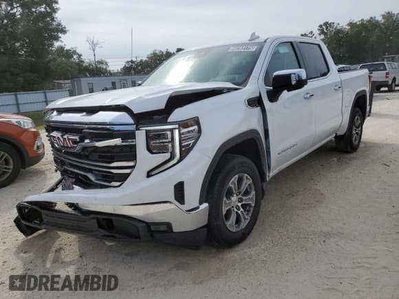 ✅ 2025 GMC Sierra 1500 SLT • VIN: 3GTPHDEDXSG198577 • Лот: 80283175. Опубликован ранее на Copart с пробегом 24 042 миль. Бесплатный доступ к архиву аукционных продаж из США и подробный отчёт об истории автомобиля на DreamBid. Изображение 1.