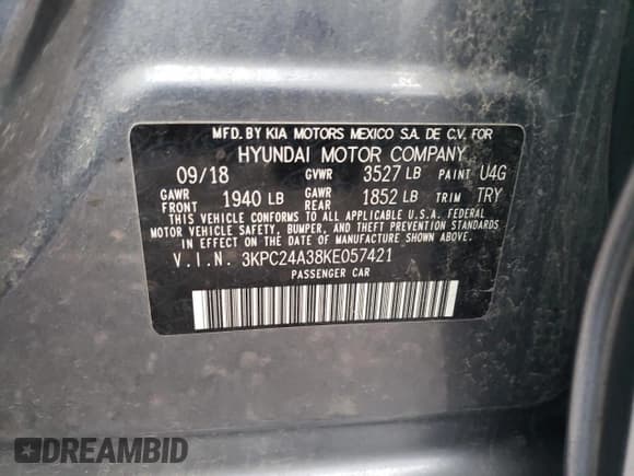 ✅ 2019 Hyundai Accent SE • VIN: 3KPC24A38KE057421 • Лот: 86072974. Опубликован ранее на Copart с пробегом 101 577 миль. Бесплатный доступ к архиву аукционных продаж из США и подробный отчёт об истории автомобиля на DreamBid. Изображение 12.