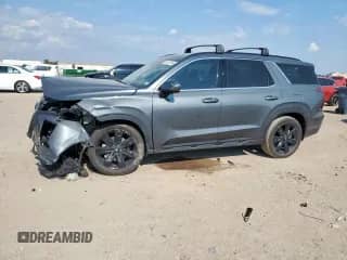 2024 Hyundai Palisade XRT z VIN KM8R3DGE7RU736927, wystawiony jako Copart lot #80652495 z przebiegiem 25 295 mil mil oraz Szkoda całkowita • Salvage title. Historia ofert i sprzedaży dostępna na DreamBid. Obrazek 1.