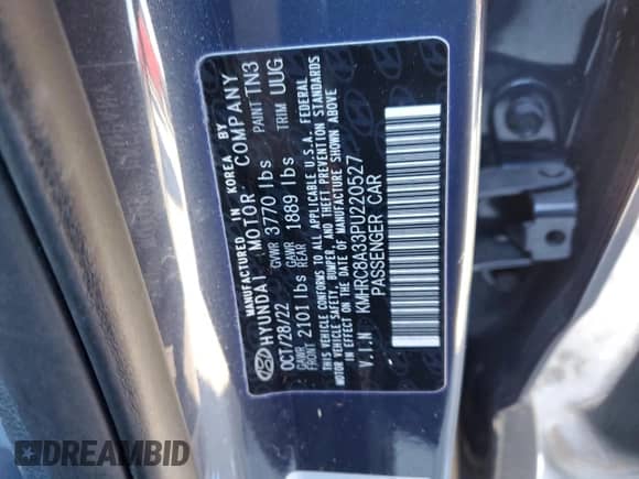 ✅ 2023 Hyundai Venue SEL • VIN: KMHRC8A33PU220527 • Лот: 83987914. Размещён на Copart с пробегом 14 461 миль миль. Получите бесплатный доступ к архиву аукционных продаж из США и посмотрите подробный отчёт об истории автомобиля на DreamBid. Изображение 14.