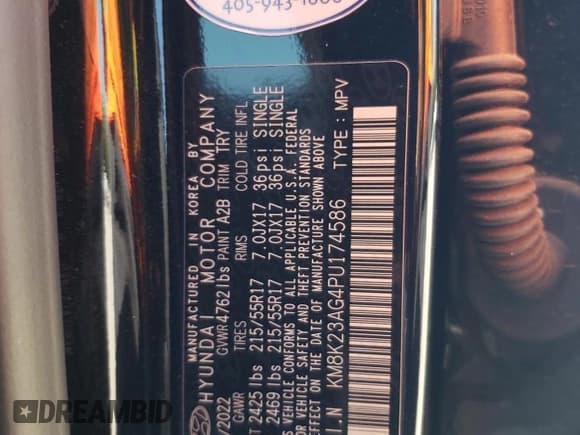 ✅ 2023 Hyundai Kona SE • VIN: KM8K23AG4PU174586 • Лот: 49866654. Опубликован ранее на Copart с пробегом 6 813 миль. Бесплатный доступ к архиву аукционных продаж из США и подробный отчёт об истории автомобиля на DreamBid. Изображение 13.