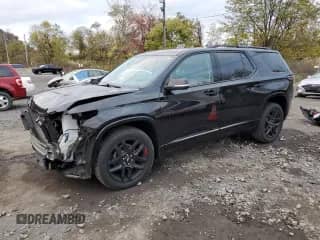 2021 Chevrolet Traverse Premier z VIN 1GNEVKKW8MJ209935, wystawiony jako Copart lot #87383925 z przebiegiem 41 980 mil mil oraz Szkoda całkowita • Salvage title. Historia ofert i sprzedaży dostępna na DreamBid. Obrazek 1.