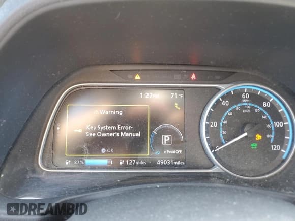 ✅ 2018 Nissan LEAF SV • VIN: 1N4AZ1CP1JC316912 • Lot: 54693045. Listed on Copart with 49,031 mi. Free auction sales archive from the USA and detailed vehicle history report at DreamBid. Image 9.