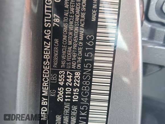 2025 Mercedes-Benz CLA 250 с VIN W1K5J4GB8SN515163, выставлен на аукционе Copart как лот 69685545 с пробегом 24 464 миль миль и На запчасти • Non repairable. История ставок и продаж доступна на DreamBid. Изображение 13.