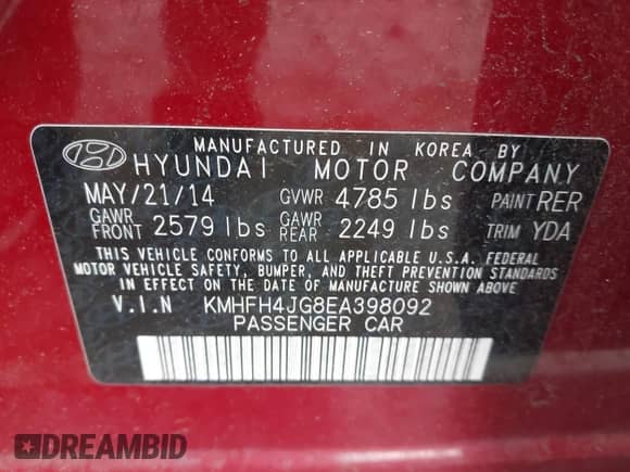 ✅ 2014 Hyundai Azera Limited • VIN: KMHFH4JG8EA398092 • Lot: 42046561. Wystawiony na IAAI z przebiegiem 171 270 mil mil. Skorzystaj z bezpłatnego archiwum sprzedaży aukcyjnych z USA i zobacz szczegółowy raport historii pojazdu na DreamBid. Zdjęcie 9.