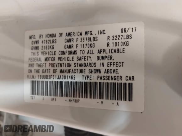 ✅ 2018 Acura TLX Technology • VIN: 19UUB3F51JA001462 • Lot: 42448860. Listed on IAAI with 135,080 mi. Free auction sales archive from the USA and detailed vehicle history report at DreamBid. Image 9.