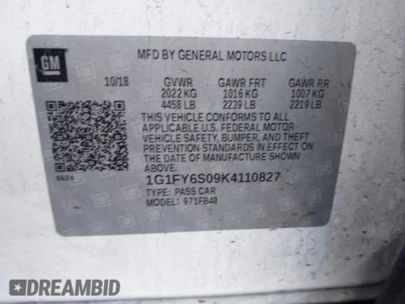 ✅ 2019 Chevrolet Bolt EV LT • VIN: 1G1FY6S09K4110827 • Lot: 41750795. Wystawiony na IAAI z przebiegiem 47 043 mil. Bezpłatny archiwum sprzedaży aukcyjnych z USA i szczegółowy raport historii pojazdu na DreamBid. Zdjęcie 9.