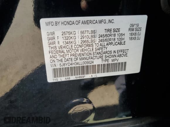 ✅ 2020 Acura MDX • VIN: 5J8YD4H34LL005624 • Lot: 80074185. Wystawiony na Copart z przebiegiem 81 152 mil. Bezpłatny archiwum sprzedaży aukcyjnych z USA i szczegółowy raport historii pojazdu na DreamBid. Zdjęcie 13.