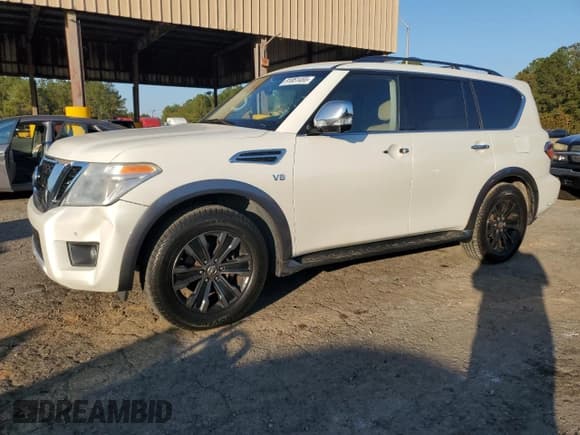 ✅ 2017 Nissan Armada Platinum • VIN: JN8AY2NF7H9304251 • Лот: 91851455. Опубликован ранее на Copart с пробегом 205 851 миль. Бесплатный доступ к архиву аукционных продаж из США и подробный отчёт об истории автомобиля на DreamBid. Изображение 1.