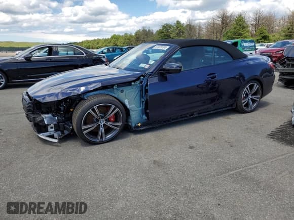 ✅ 2024 BMW 4 Series 430i xDrive • VIN: WBA43AT06RCP04562 • Lot: 57323704. Listed on Copart with 737 mi. Free auction sales archive from the USA and detailed vehicle history report at DreamBid. Image 1.