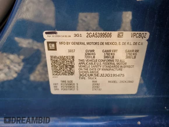 ✅ 2018 Chevrolet Silverado 1500 LTZ • VIN: 3GCUKSEJ2JG195475 • Lot: 61949685. Wystawiony na Copart z przebiegiem Nie podano. Bezpłatny archiwum sprzedaży aukcyjnych z USA i szczegółowy raport historii pojazdu na DreamBid. Zdjęcie 12.