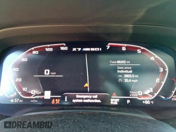 ✅ 2020 BMW X7 M50i • VIN: 5UXCX6C05L9C38130 • Lot: 71829275. Listed on Copart with 86,202 mi. Free auction sales archive from the USA and detailed vehicle history report at DreamBid. Image 9.