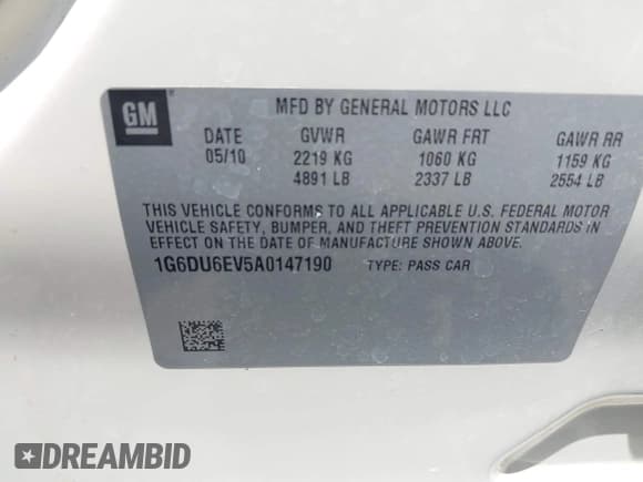 ✅ 2010 Cadillac STS AWD • VIN: 1G6DU6EV5A0147190 • Lot: 42432227. Wystawiony na IAAI z przebiegiem 132 965 mil. Bezpłatny archiwum sprzedaży aukcyjnych z USA i szczegółowy raport historii pojazdu na DreamBid. Zdjęcie 9.