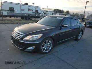 2012 Hyundai Genesis 4.6L z VIN KMHGC4DF2CU155850, wystawiony jako Copart lot #71887805 z przebiegiem 186 219 mil mil oraz Szkoda całkowita • Salvage title. Historia ofert i sprzedaży dostępna na DreamBid. Obrazek 1.
