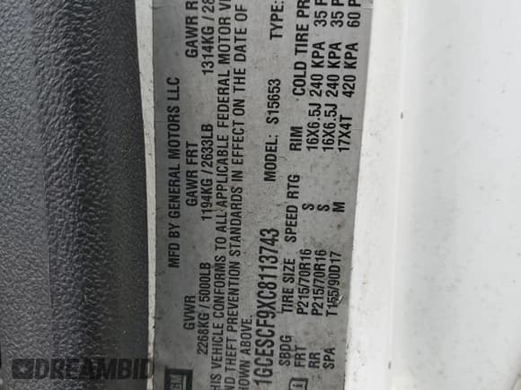 ✅ 2012 Chevrolet Colorado 1LT • VIN: 1GCESCF9XC8113743 • Лот: 58254975. Опубликован ранее на Copart с пробегом 215 259 миль. Бесплатный доступ к архиву аукционных продаж из США и подробный отчёт об истории автомобиля на DreamBid. Изображение 12.