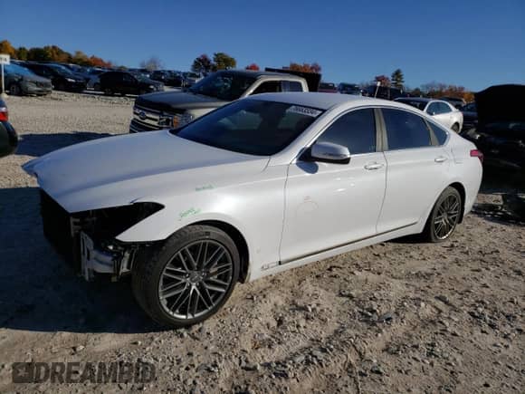 2015 Hyundai Genesis 3.8L z VIN KMHGN4JE9FU071454, wystawiony jako Copart lot #76663334 z przebiegiem 164 816 mil mil oraz Szkoda całkowita • Salvage title. Historia ofert i sprzedaży dostępna na DreamBid. Obrazek 1.