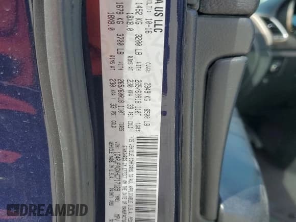 ✅ 2017 Jeep Grand Cherokee Altitude • VIN: 1C4RJFAGXHC717129 • Lot: 69635915. Listed on Copart with 100,151 mi. Free auction sales archive from the USA and detailed vehicle history report at DreamBid. Image 13.