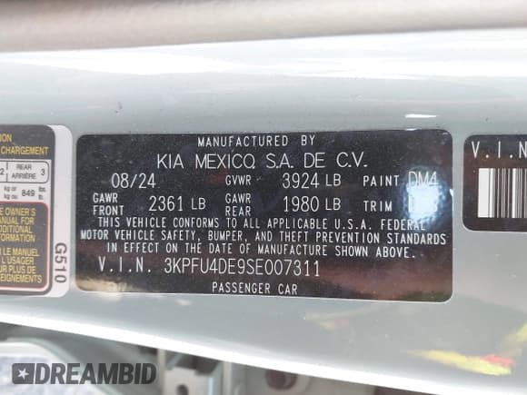 ✅ 2025 Kia K4 EX • VIN: 3KPFU4DE9SE007311 • Lot: 43432148. Wystawiony na IAAI z przebiegiem 17 371 mil. Bezpłatny archiwum sprzedaży aukcyjnych z USA i szczegółowy raport historii pojazdu na DreamBid. Zdjęcie 9.