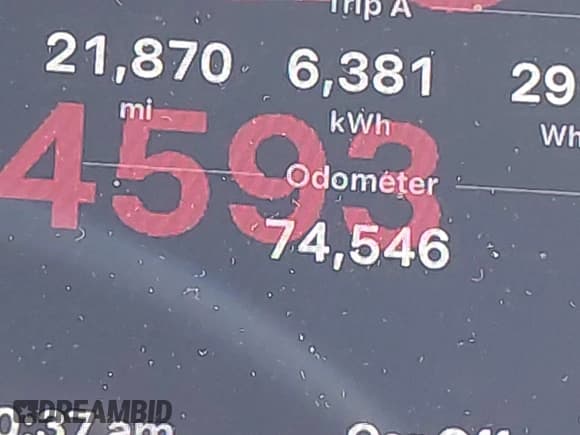 ✅ 2021 Tesla Model S Performance • VIN: 5YJSA1E43MF424593 • Lot: 42198084. Listed on IAAI with 74,546 mi. Free auction sales archive from the USA and detailed vehicle history report at DreamBid. Image 15.