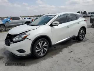 2017 Nissan Murano Platinum with VIN 5N1AZ2MH4HN112655, listed as a Copart auction lot 71302615 with 114,630 mi miles and Salvage title. Bid and sale history available at DreamBid. Image 1.