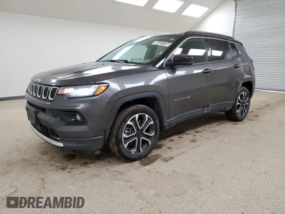 ✅ 2023 Jeep Compass Limited • VIN: 3C4NJDCN8PT569015 • Лот: 90327235. Опубликован ранее на Copart с пробегом 71 846 миль. Бесплатный доступ к архиву аукционных продаж из США и подробный отчёт об истории автомобиля на DreamBid. Изображение 1.