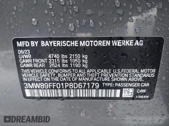 ✅ 2023 BMW 3 Series 330i xDrive • VIN: 3MW89FF01P8D67179 • Lot: 43643461. Wystawiony na IAAI z przebiegiem 15 016 mil. Bezpłatny archiwum sprzedaży aukcyjnych z USA i szczegółowy raport historii pojazdu na DreamBid. Zdjęcie 9.