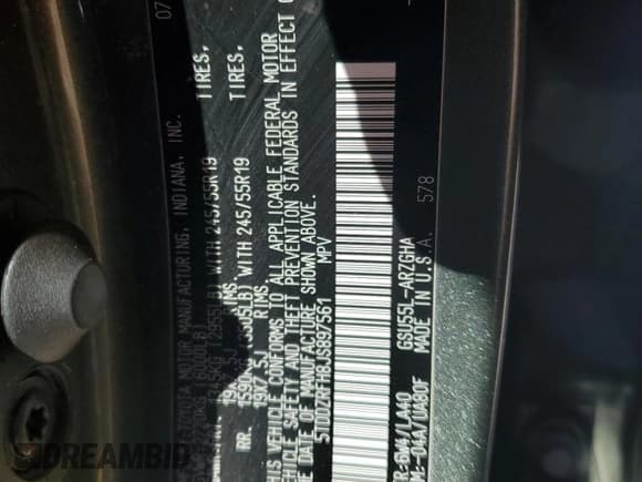 ✅ 2018 Toyota Highlander Limited • VIN: 5TDDZRFH8JS897561 • Lot: 47493225. Wystawiony na Copart z przebiegiem Nie podano. Bezpłatny archiwum sprzedaży aukcyjnych z USA i szczegółowy raport historii pojazdu na DreamBid. Zdjęcie 15.