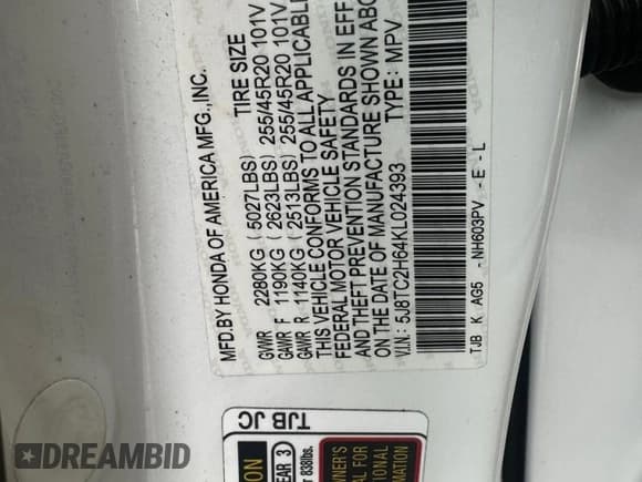 ✅ 2019 Acura RDX w/A-Spec Pkg • VIN: 5J8TC2H64KL024393 • Лот: 93960735. Опубликован ранее на Copart с пробегом 207 046 миль. Бесплатный доступ к архиву аукционных продаж из США и подробный отчёт об истории автомобиля на DreamBid. Изображение 10.